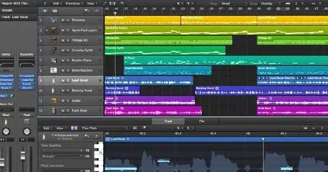 Digital Audio Workstation dashboard