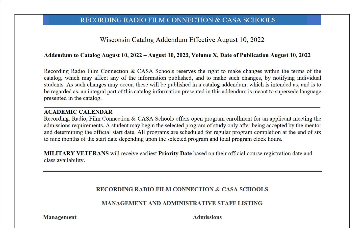 Catalog Wisconsin Addendum 08.10.2022
