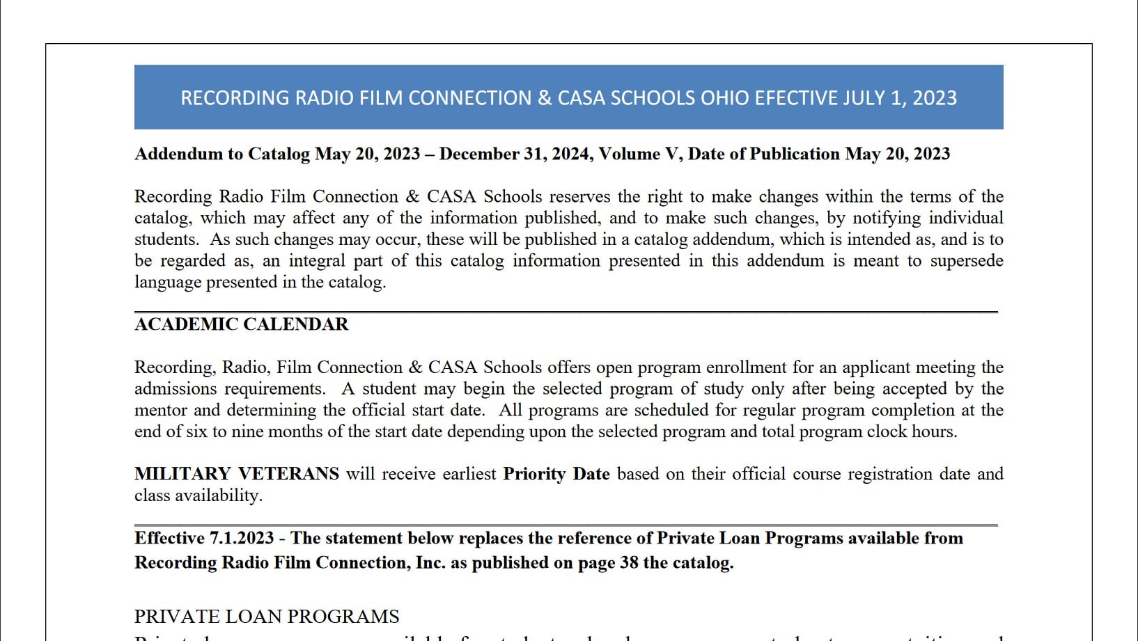 Ohio Addendum 07.01.2023