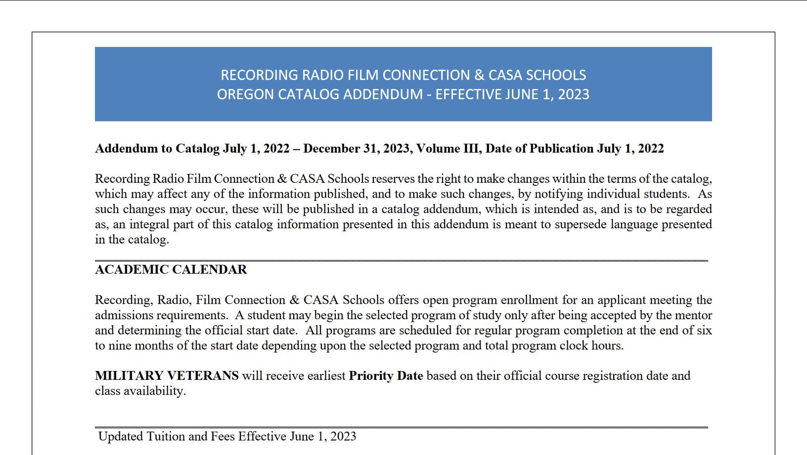 Oregon Addendum 07.01.2023