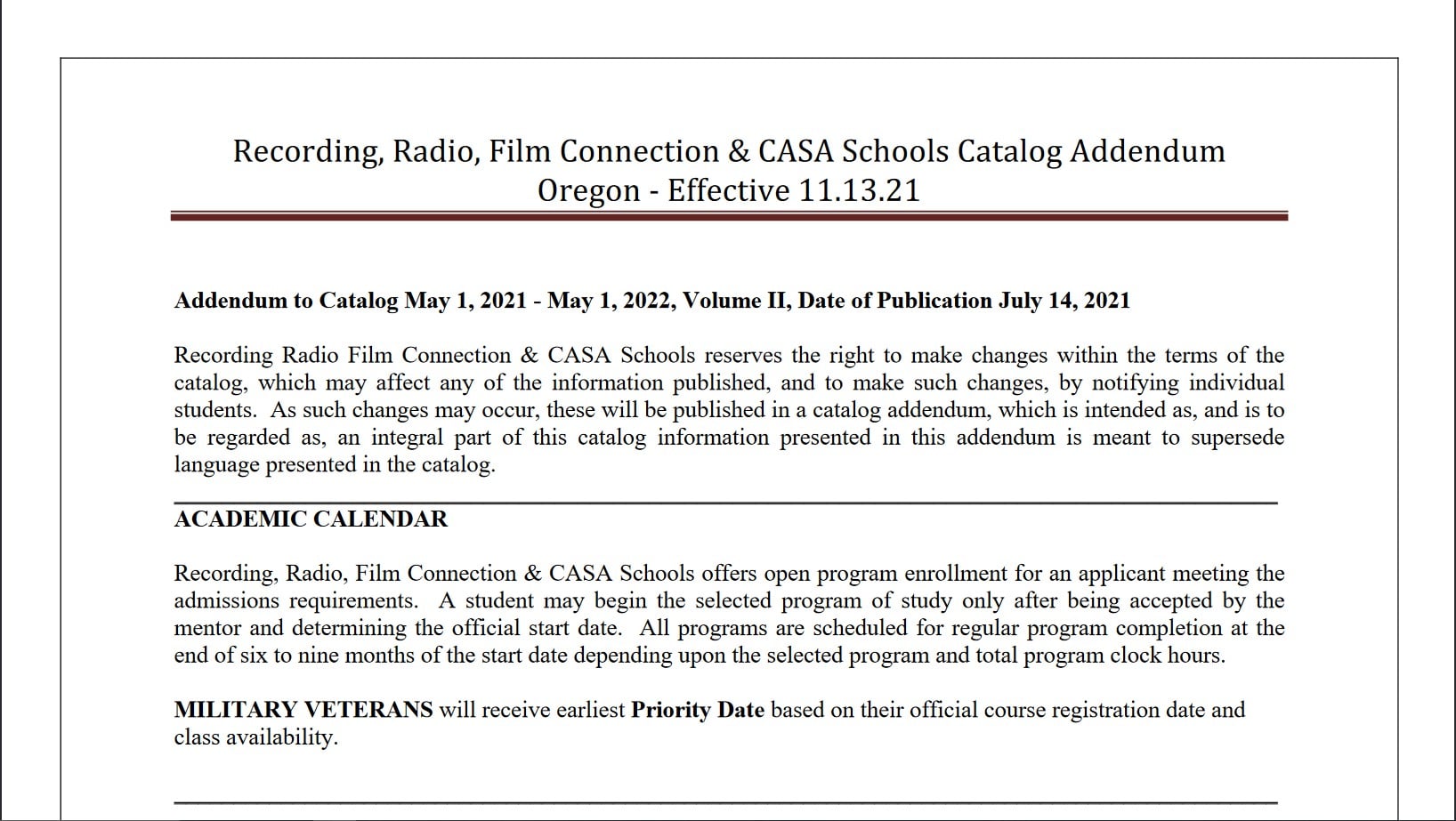 RRFC OR 2021 11 13 Catalog Addendum