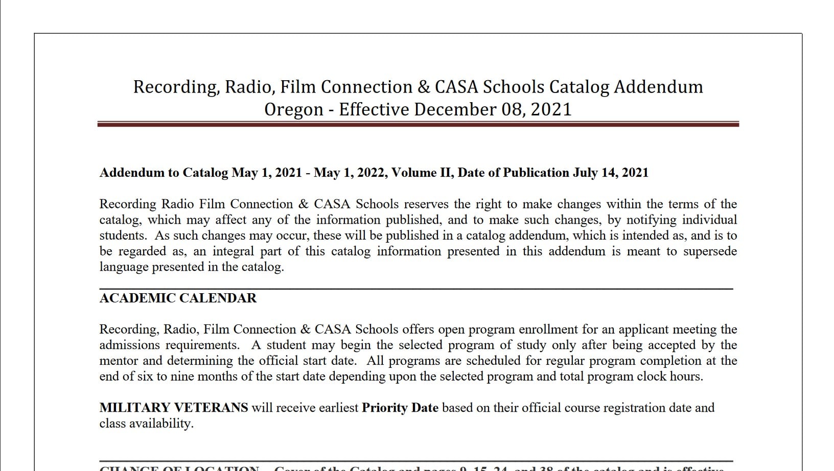 RRFC OR 2021 12 08 Catalog Addendum