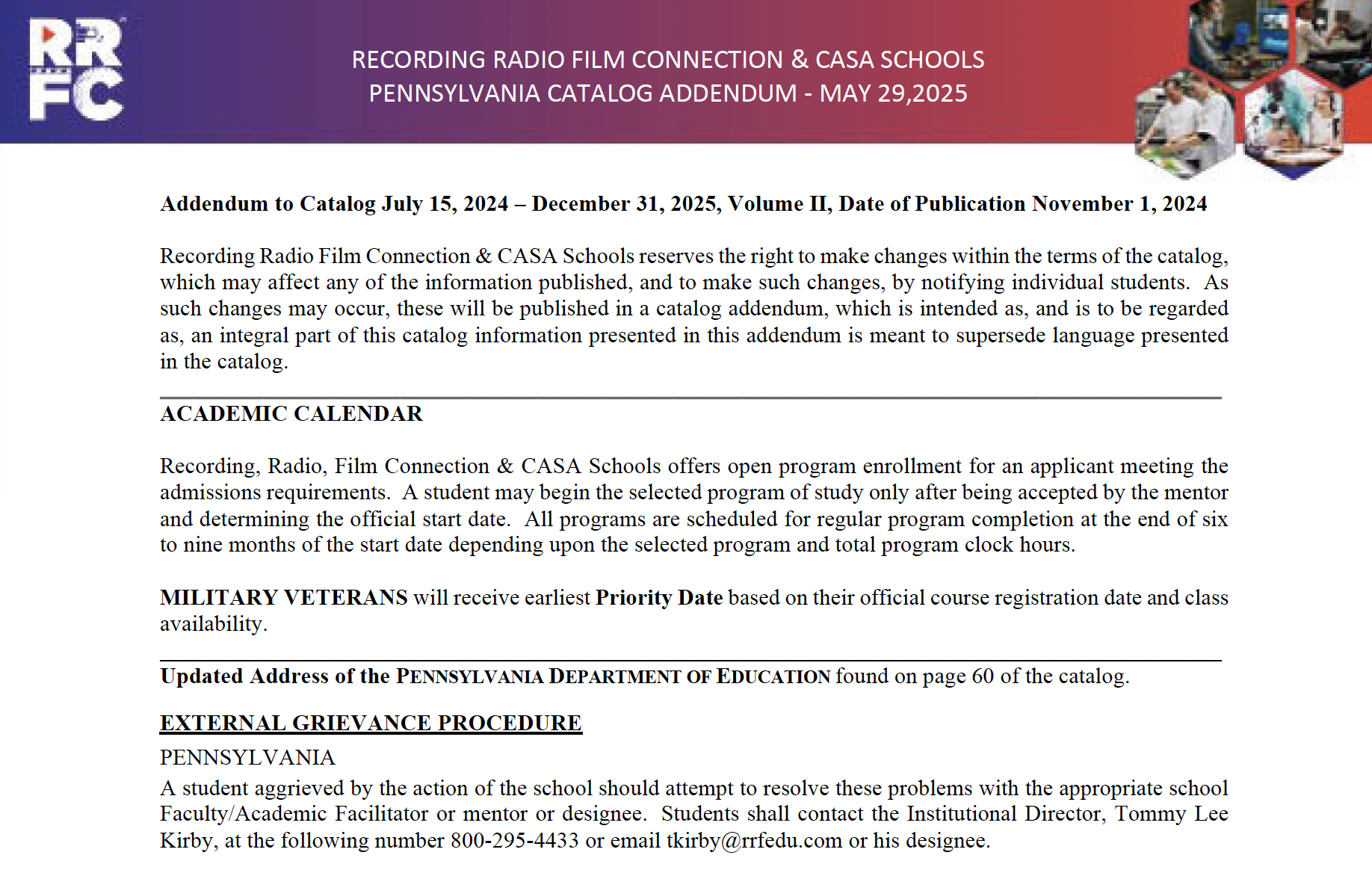 Screenshot Pennsylvania Addendum 5 29 25